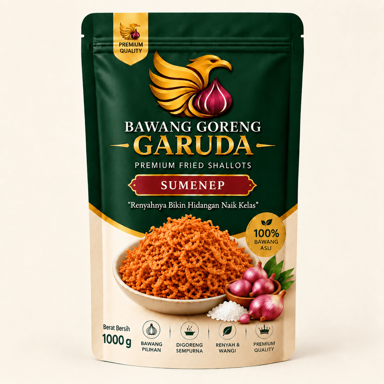Kemasan Bawang Goreng Garuda Sumenep 1000 g